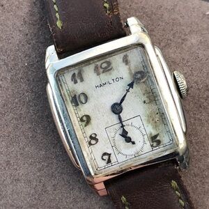 Hamilton Dixon Vintage Art Deco 10K Gold Filled Tank Watch 1935-1940 Manual